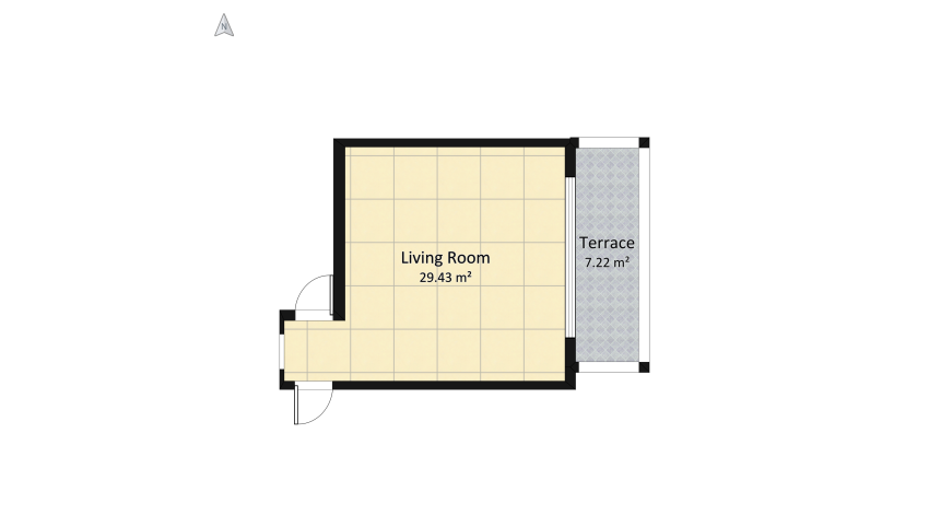 OFFICE with 1200*600mm ceiling rafts for render floor plan 47.69
