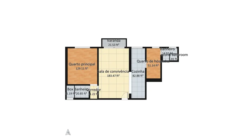 Apartamento dos ventura's floor plan 49.44