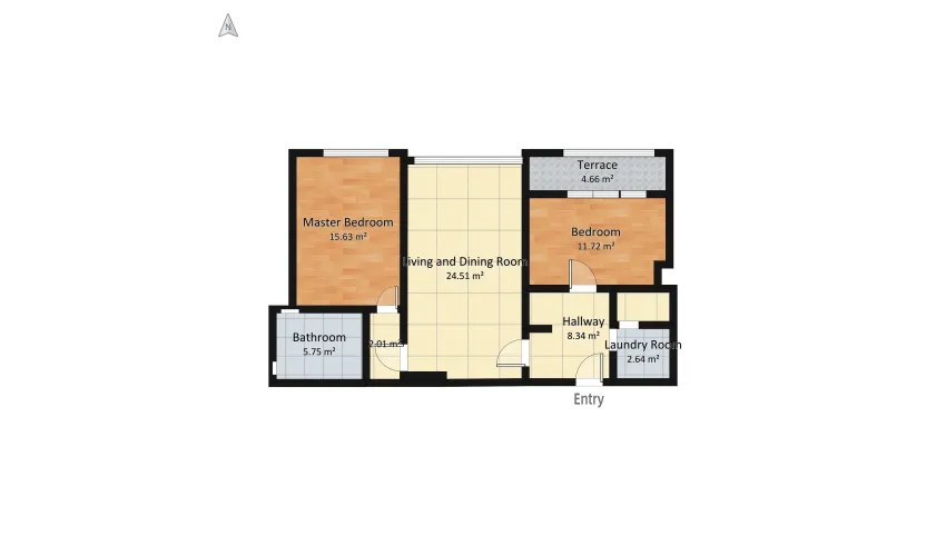 2 bedroom flat floor plan 88.27