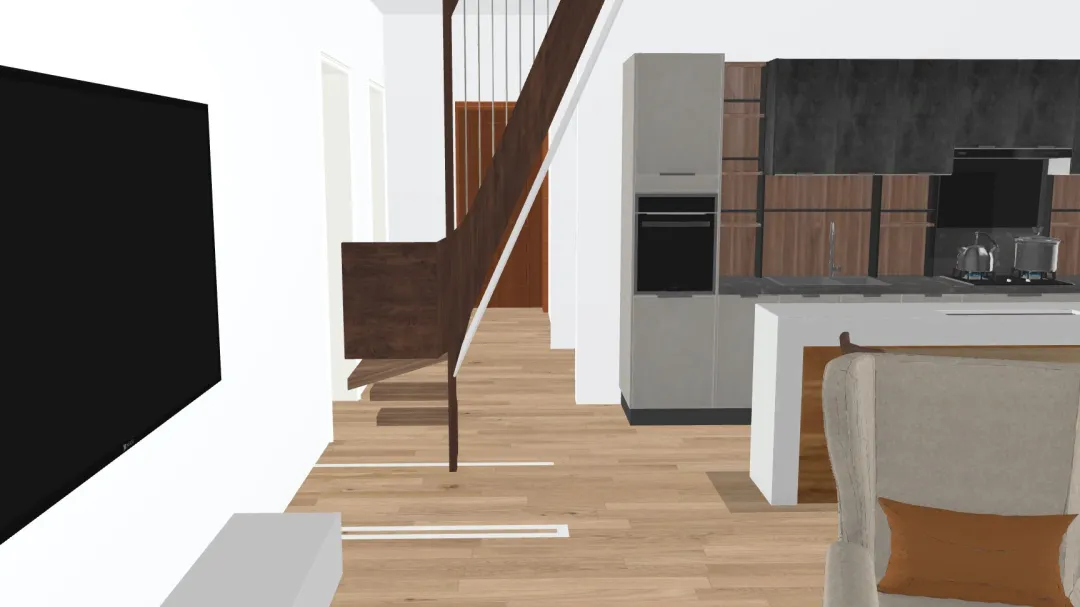 ДОМ_стол кухонныйугловая 3d design renderings