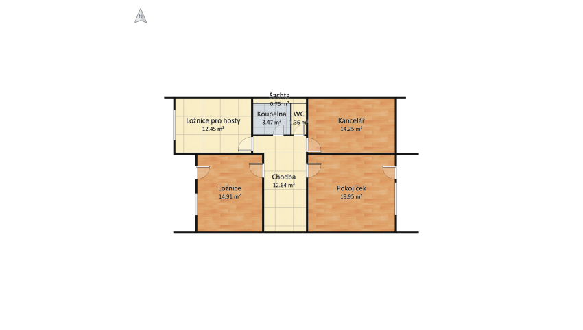 v2_HOUSE_origin_2NP_pokojicek floor plan 84.38