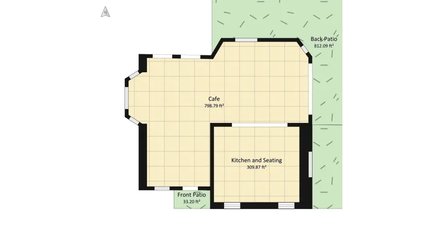 #CafeContest - Bohemian Rooftop Cafe floor plan 225.01