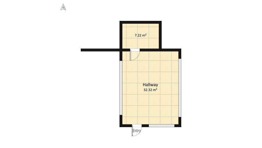 Room 1- Classic Black and White floor plan 43.72