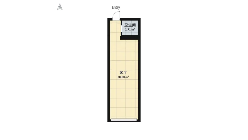 Квартира студия неоклассика floor plan 30.71