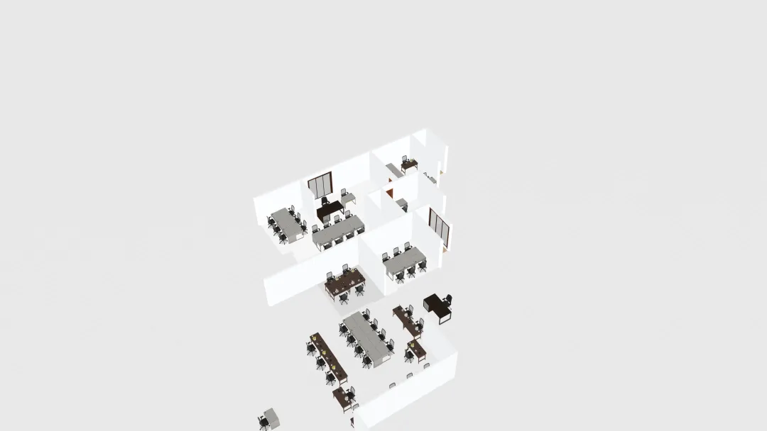 Floor 2- Functional Team 3d design renderings