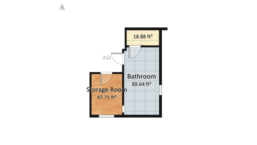 M. Bathroom with 1 window floor plan 16.19