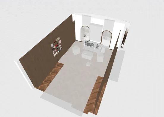 # Cozy American Style Single Room Design Визуализация дизайна