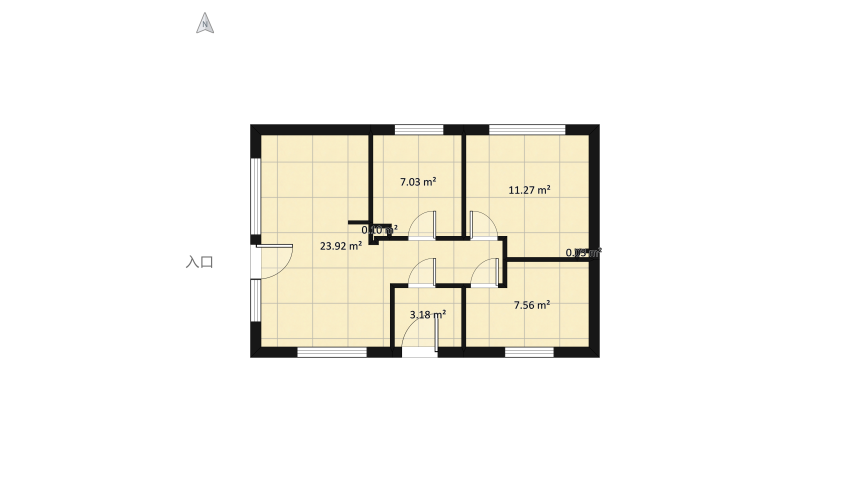 projekt-dom-w-kosaccach-5 floor plan 60.4