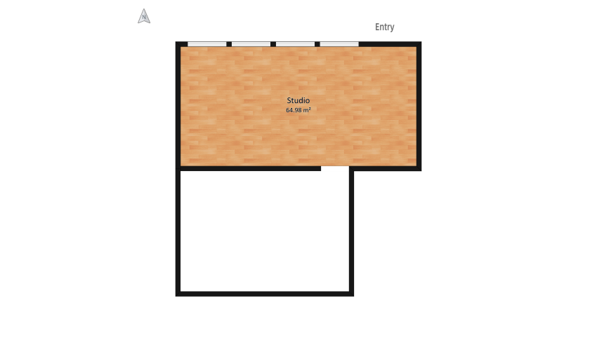 2022 Furniture - One bedroom with loft floor plan 245.76
