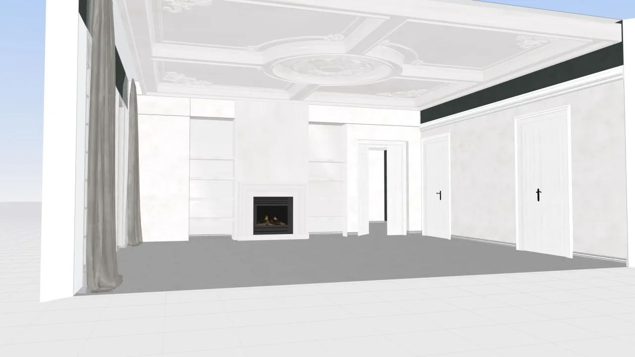 Copy of Room 1- Classic Black and White 3d design renderings