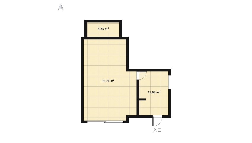 cyntia modelo tradicional floor plan 57.88