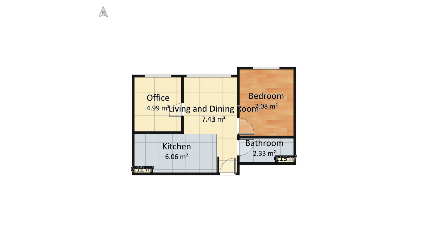 Apartamento 31m² floor plan 28.15