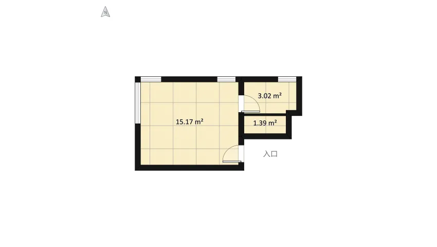 Habitación BK floor plan 22.83