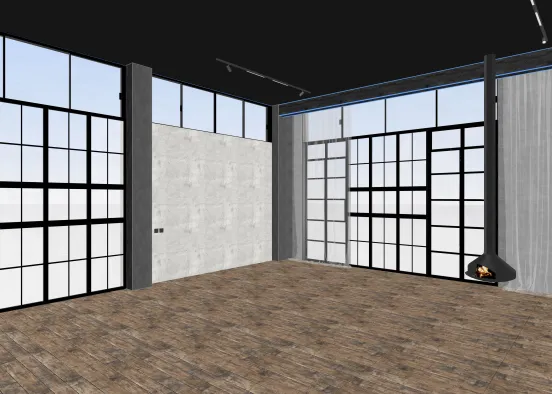 # 8 Industrial Style Tall Single Room Визуализация дизайна