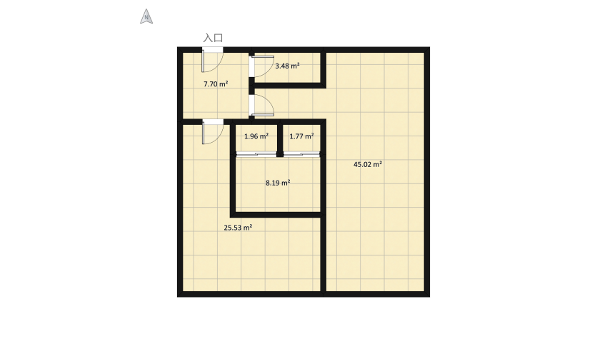 Pink Apartment floor plan 130.21