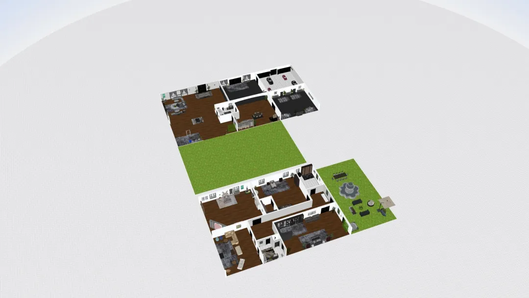 Two-Story (3 bed, 2 bath) Floor Plan 3d design renderings