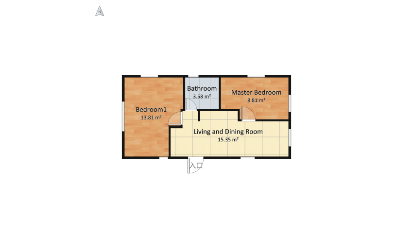 Small-Home floor plan 44.98