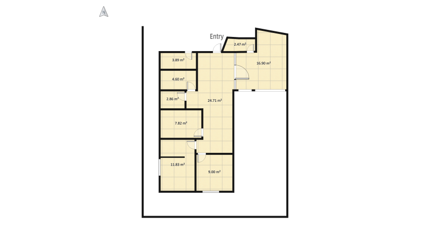 Casa Bernardo e Joice floor plan 84.25
