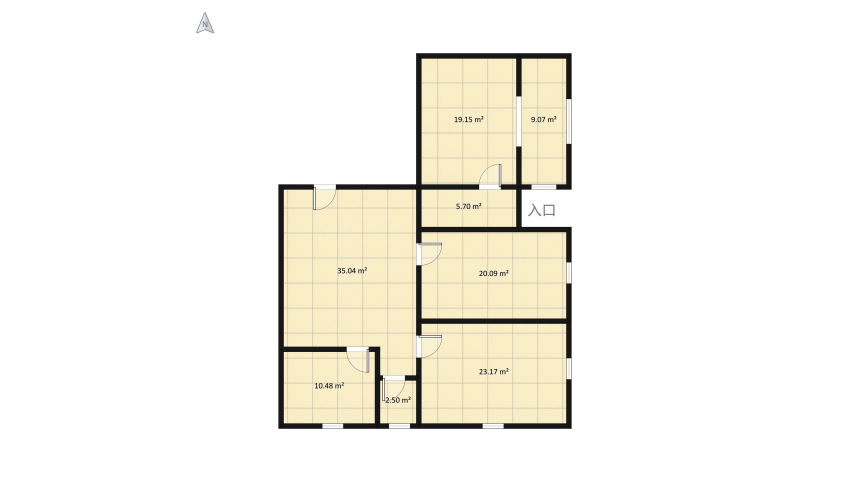 3 room 1 path 1 kitch floor plan 158.39