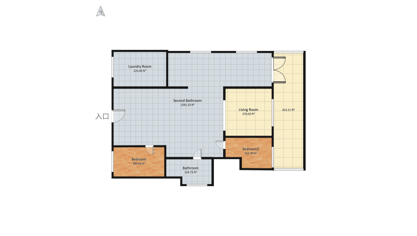 One story house  floor plan 268.07