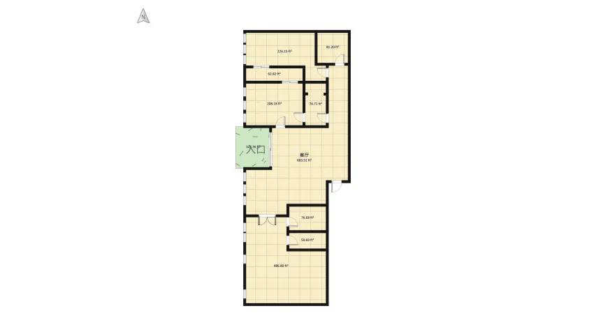 NYC apartment floor plan 223.36