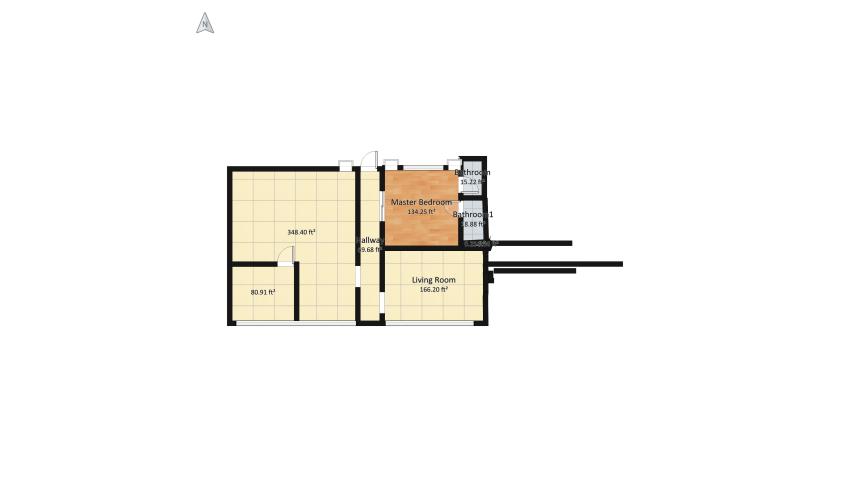 Small Scandinavian House floor plan 89.51