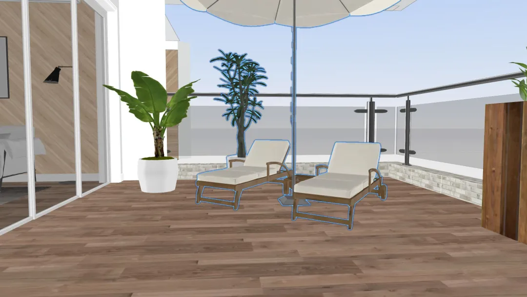 balcony Copy of Nature Inspired Condo 3d design renderings