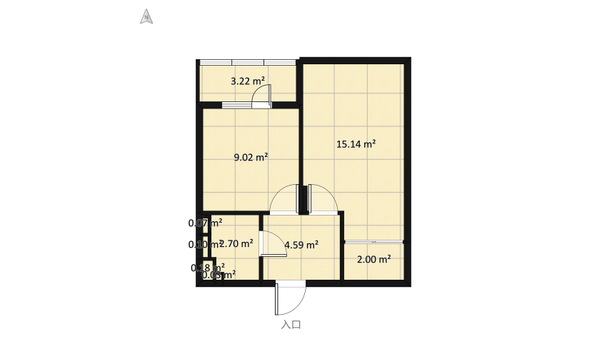 Однокомнатная квартира  вапиант2 floor plan 37.18