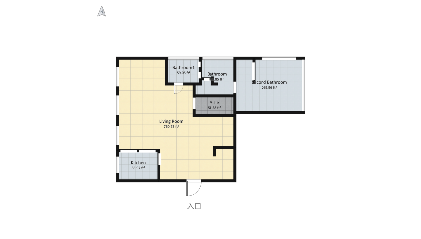 Roomish floor plan 136.78
