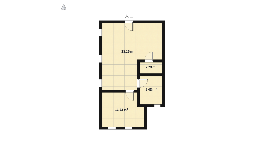 54 Sqm floor plan 54.22