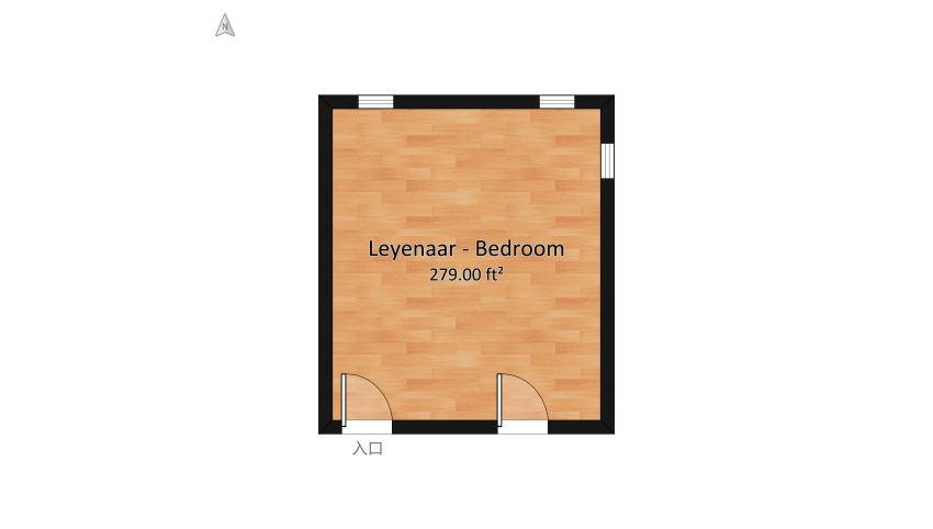 Leyenaar - Bedroom floor plan 28.43