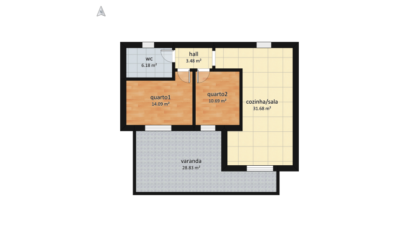 casa com 1 só piso floor plan 188.84