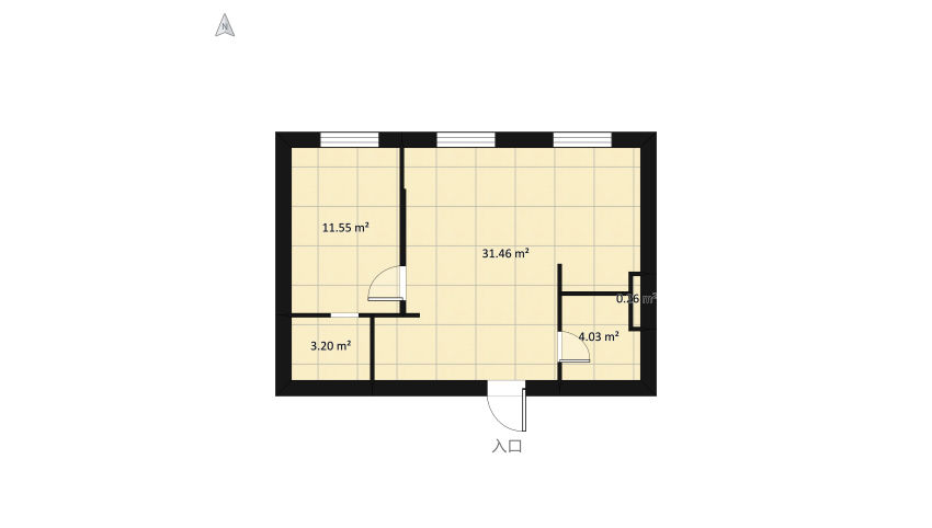 Kuzmich's apartment floor plan 58.28