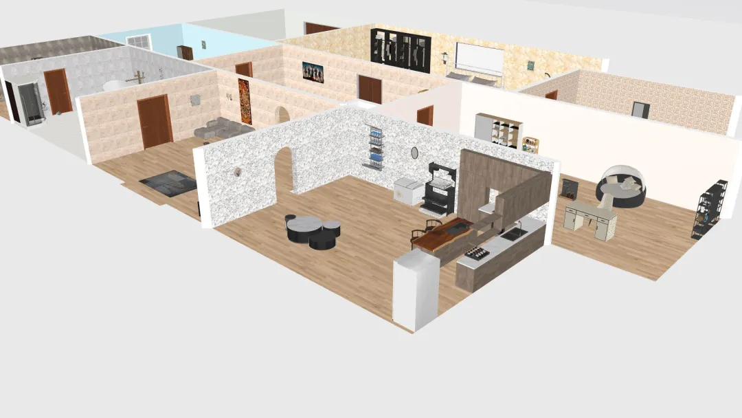 Casa tridimensional 3d design renderings