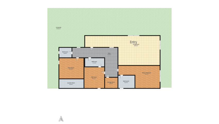 Soggiorno Italian minimal floor plan 1377.14