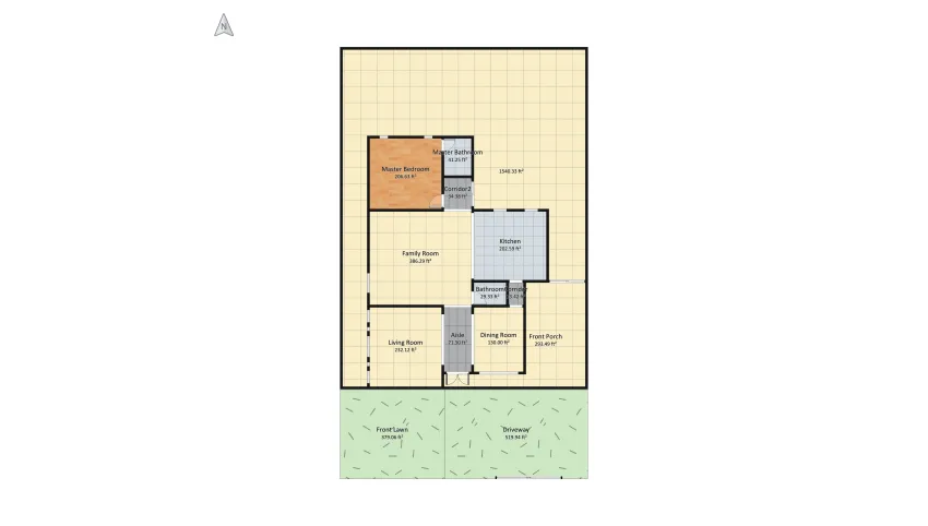 Modern House floor plan 605.68