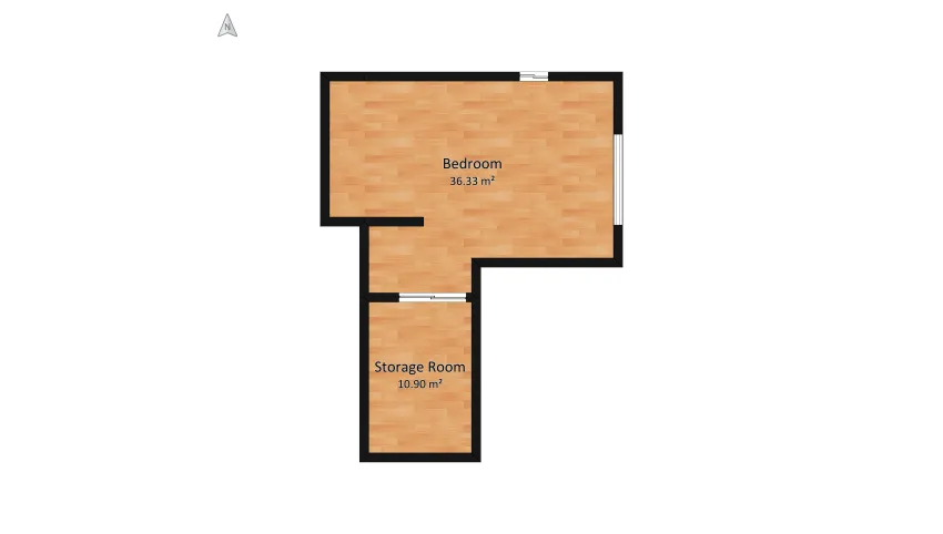 Boho Bedroom floor plan 52.46