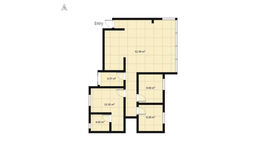 Apartamento Oliva floor plan 91.43