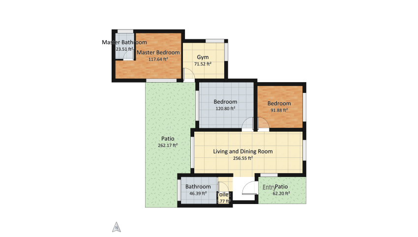 Small House floor plan 98.34