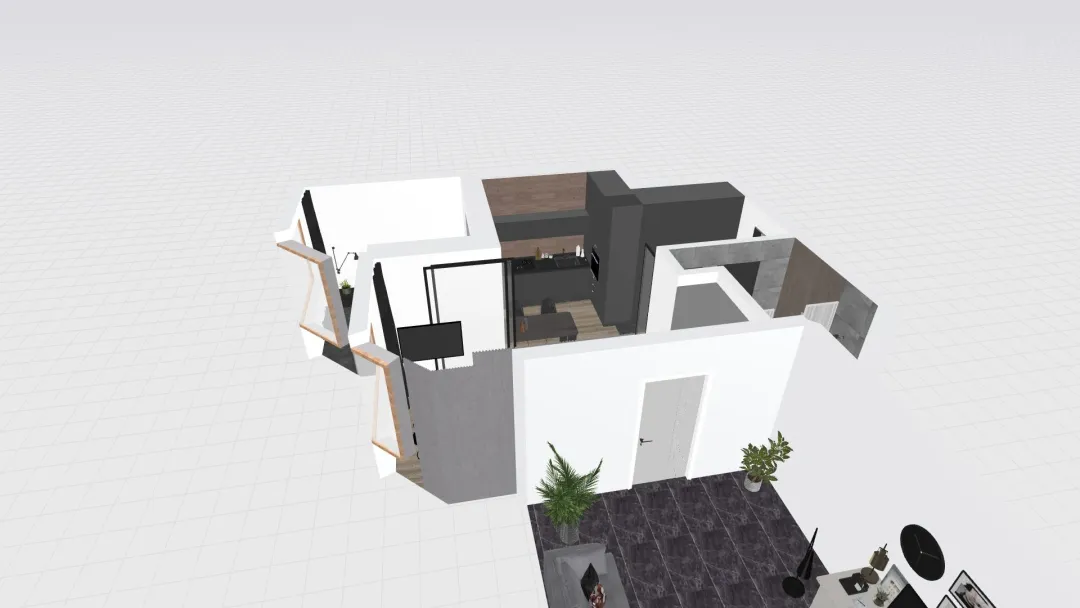 7 Delicate Industrial Style Studio_copy 3d design renderings
