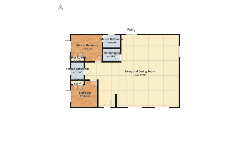 Copy of Project 3 - Dream Home floor plan 142.96