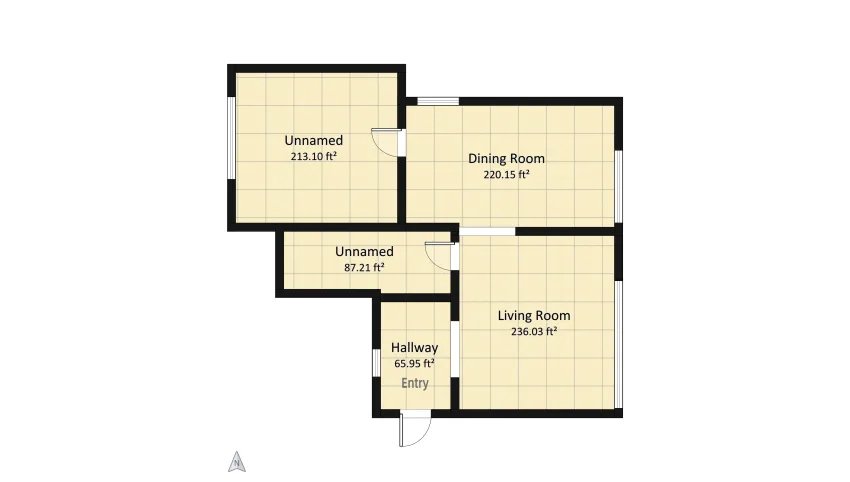 Scandinavian House floor plan 76.41