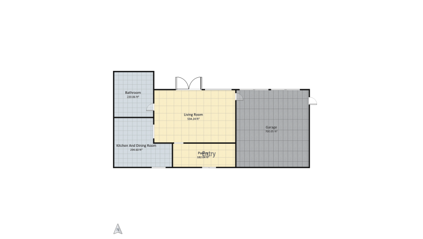 Modern Black and White floor plan 357.88