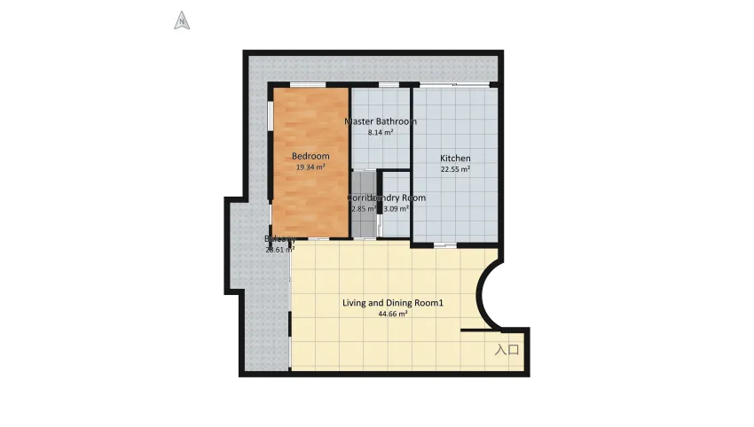 Attico Garibaldi  floor plan 145.8