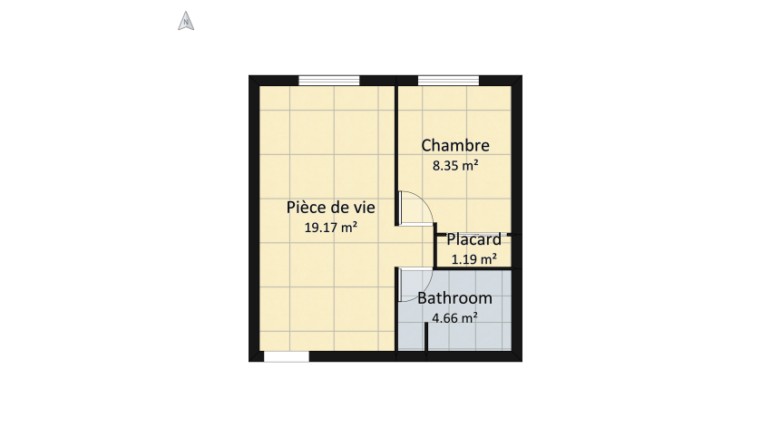 Appartement Paris - FRANCE floor plan 37.07