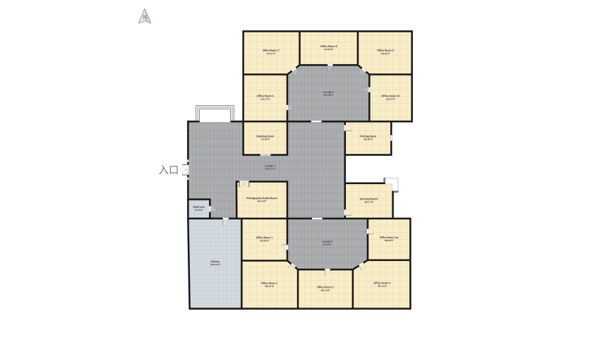 7 Delicate Industrial Style Studio floor plan 1159.23
