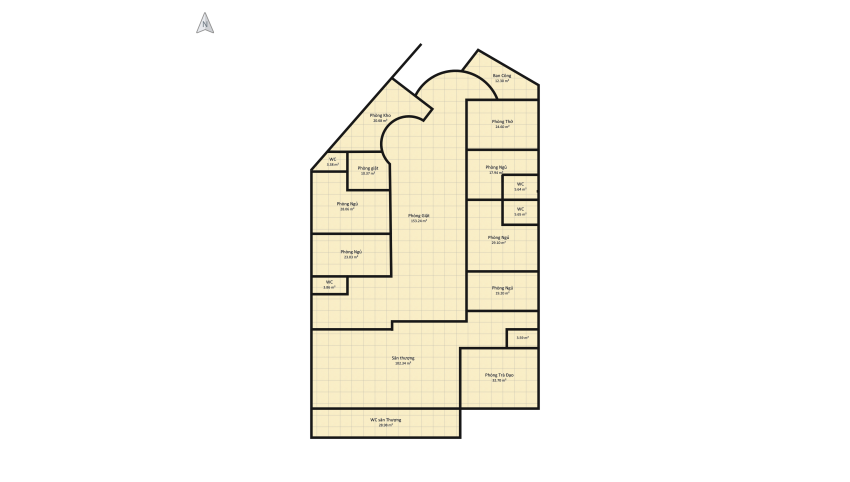MẶT BẰNG THÁO GỠ TƯỜNG floor plan 563.77