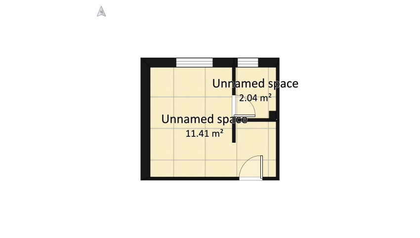 Mini monolocale floor plan 15.4