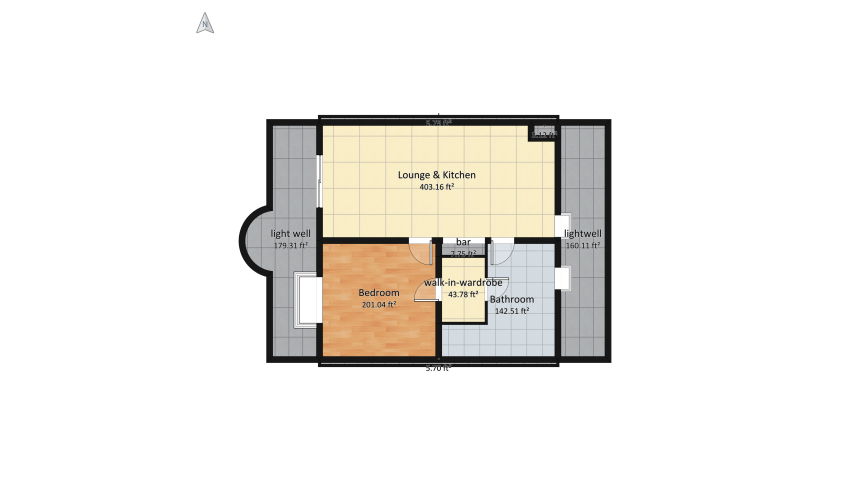 Basement - guest suite floor plan 243.37