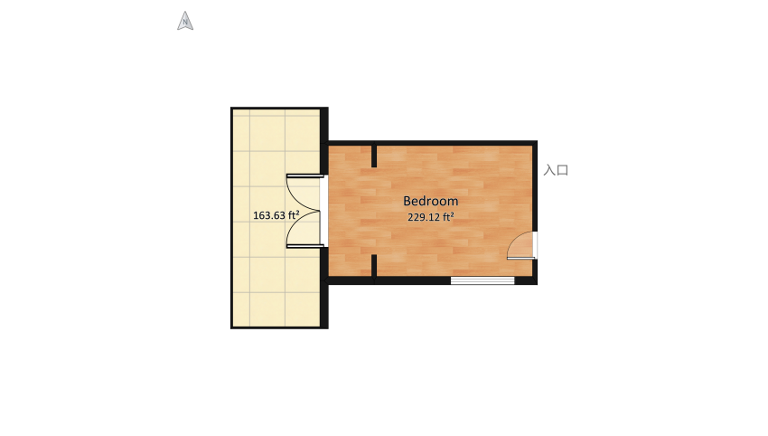 Bohemian Bedroom floor plan 39.59